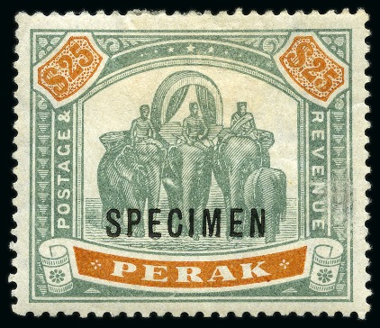 Stamp of Malaysia » Malaysian States » Perak 1895-99 1c to $25 SPECIMEN set of 15, mint og, odd