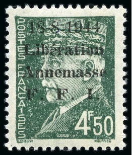 Stamp of France » Libération ANNEMASSE 2è surcharge type maigre, Série complète