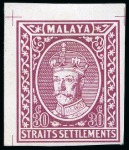 Stamp of Malaysia » Straits Settlements 1934 Survey Department unadopted essays with 5c KG