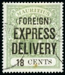Stamp of Mauritius » Later Issues 1903-04 Express used group incl. varieties