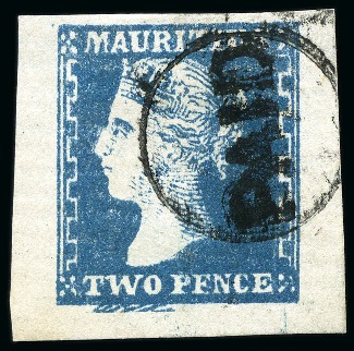 Stamp of Mauritius » 1859 Dardenne Issue (SG 41-44) Dardenne with transfer flaw