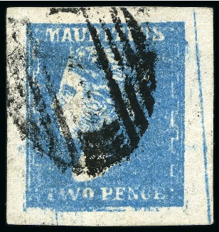 Stamp of Mauritius » 1859 Dardenne Issue (SG 41-44) Dardenne with line flaw