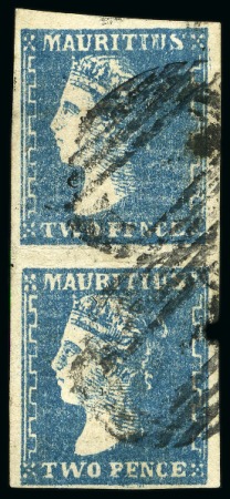 Stamp of Mauritius » 1859 Dardenne Issue (SG 41-44) Dardenne used pair
