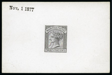Stamp of Mauritius » Later Issues 1879-80 25c De La Rue die proof