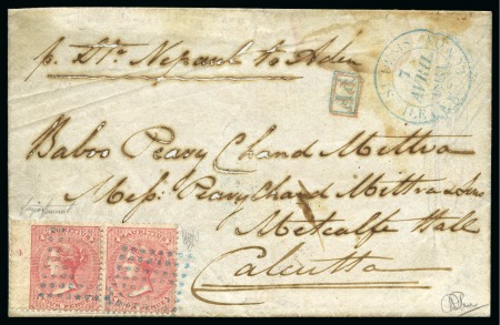 Stamp of Mauritius » Later Issues Unique Mauritius Used in Reunion Cover