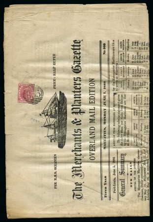 Stamp of Mauritius » Later Issues 1886 The Merchants & Planters Gazette overland mail edition
