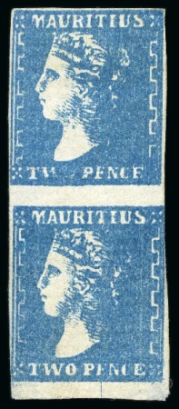 Stamp of Mauritius » 1859 Dardenne Issue (SG 41-44) Dardenne unused vertical pair
