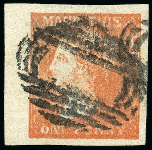 Stamp of Mauritius » 1859 Dardenne Issue (SG 41-44) Dardenne 1d dull vermilion