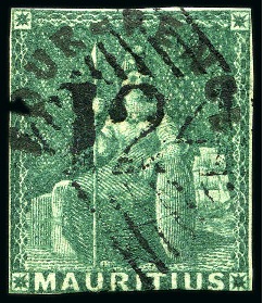 Stamp of Mauritius » 1858-62 Britannia Issues (SG 26-35) 1858 Britannia 4d cancelled in Aden