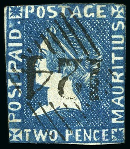 Stamp of Mauritius » 1859 Sherwin Issue (SG 40) 1859 Sherwin 2d with 124 numeral of Aden