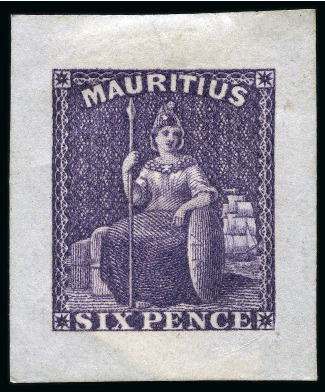 Stamp of Mauritius » 1858-62 Britannia Issues (SG 26-35) 1858 Britannia 6d die proof reprint
