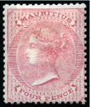 Stamp of Mauritius » Later Issues 1860 De La Rue No Wmk unused set
