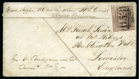 Stamp of Mauritius » Later Issues 1861 Soldier's concessionary rate cover to England