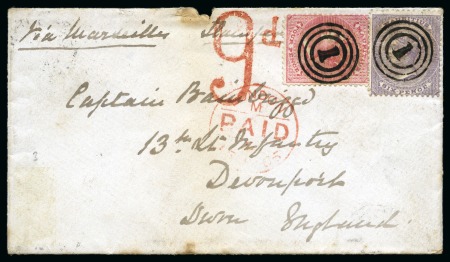 Stamp of Mauritius » Later Issues 1866 (Jun 17) Envelope from Mahébourg