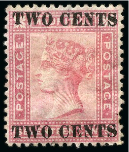 Stamp of Mauritius » Later Issues 1891 2c on 17c Rose with double surcharge variety