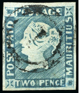 Stamp of Mauritius » 1848-59 Post Paid Issue » Intermediate Impressions (SG 10-15) 1848-59 Post Paid 2d intermediate impression used