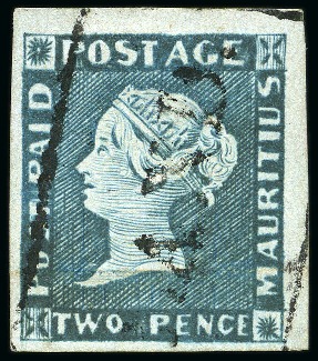 Stamp of Mauritius » 1848-59 Post Paid Issue » Early Impressions (SG 6-9) 1848-59 Post Paid 2d early impression used