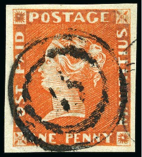 Stamp of Mauritius » 1848-59 Post Paid Issue » Earliest Impressions (SG 3-5) 1848-59 Post Paid 1d earliest impression