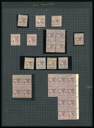 Stamp of Mauritius » Collections 1863-77 CANCELLED overprint collection