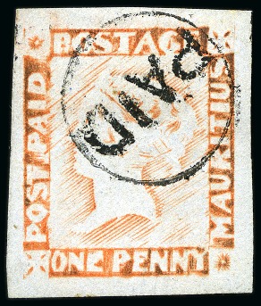 Stamp of Mauritius » 1848-59 Post Paid Issue » Latest Impressions (SG 23-25) 1848-59 Post Paid 1d latest impression group of 15