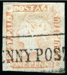 Stamp of Mauritius » 1848-59 Post Paid Issue » Latest Impressions (SG 23-25) 1848-59 Post Paid 1d latest impression group of 15