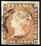 Stamp of Mauritius » 1848-59 Post Paid Issue » Intermediate Impressions (SG 10-15) 1848-49 Post Paid intermediate and worn impression group