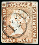 Stamp of Mauritius » 1848-59 Post Paid Issue » Intermediate Impressions (SG 10-15) 1848-49 Post Paid intermediate and worn impression group