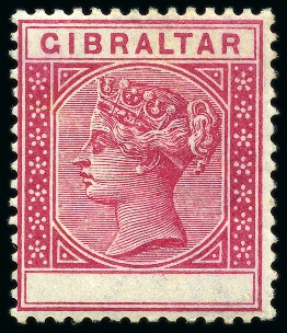 Stamp of Gibraltar 1889-96 10c Carmine with VALUE OMITTED variety