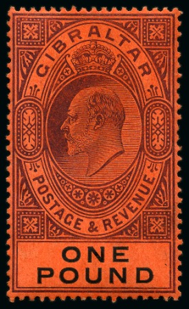 Stamp of Gibraltar 1904-08 Wmk Multi Crown CA mint set with extras