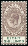 Stamp of Gibraltar 1921-27 Script 1/2d to 8s mint collection incl. blocks
