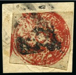 Stamp of Indian States » Jammu & Kashmir 1877-78 1/2a red, cut square unused and used