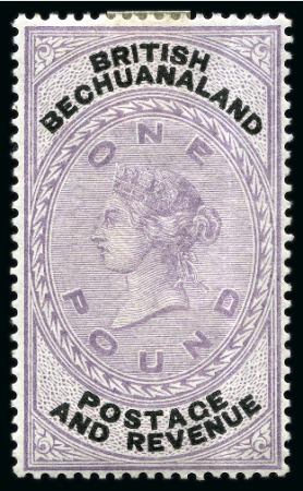 Stamp of Bechuanaland » British Bechuanaland 1888 (Jan 19) £1 Lilac & Black mint