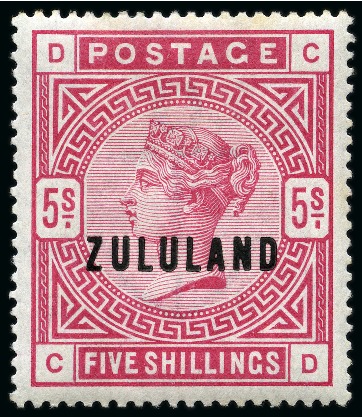 Stamp of South Africa » Zululand 1888-93 1/2d to 5s Rose mint