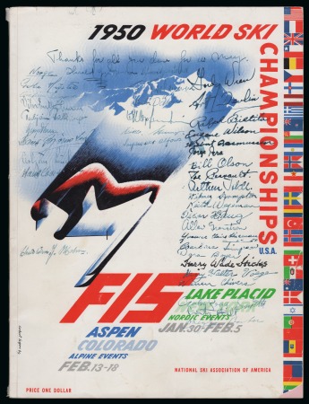 Stamp of Olympics » 1948 London 1950 FIS Skiing World Championship autographed programme