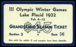 Stamp of Olympics » 1932 Lake Placid 1932 Lake Placid. Set of three season tickets