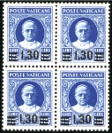 Stamp of Italy » Vatican State 1934 Provisionals set in mint nh blocks of four