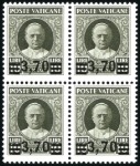 Stamp of Italy » Vatican State 1934 Provisionals set in mint nh blocks of four
