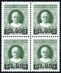 Stamp of Italy » Vatican State 1934 Provisionals set in mint nh blocks of four