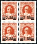 Stamp of Italy » Vatican State 1934 Provisionals set in mint nh blocks of four