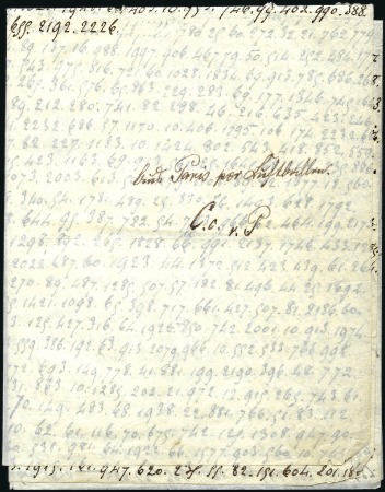 Stamp of France » Guerre de 1870-1871 MESSAGE CODÉ DU MINISTRE DES AFFAIRES ETRANGÈRES