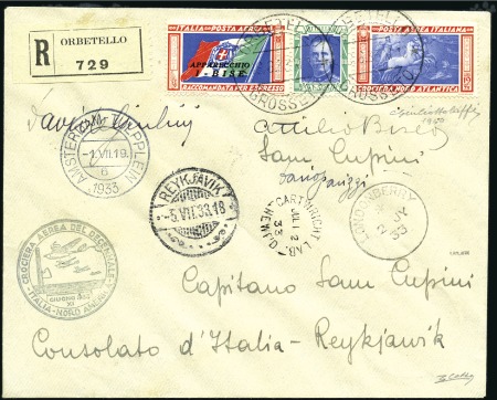 Stamp of Italy "I-BISE" (Commander Captain Attilio Biseo), set of