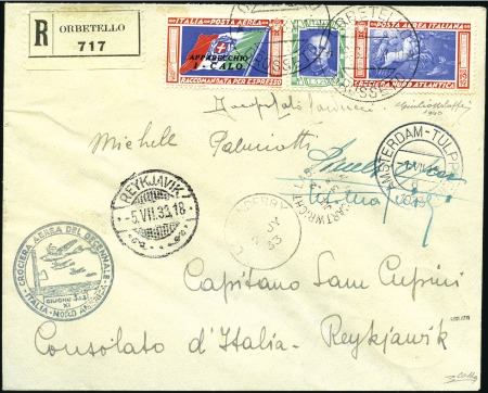 Stamp of Italy "I-CALO" (Commander Jacopo Calo Carducci), set of 