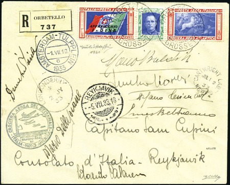 Stamp of Italy "I-DINI" (Commander Captain Mario Baldini), set of