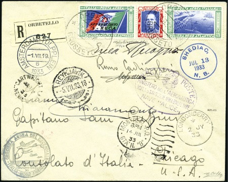 Stamp of Italy "I-RECA" (Commander Captain Enca Ricagno), set of 