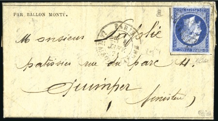 Stamp of France » Guerre de 1870-1871 Rarissime 20c Empire NON-DENTELE