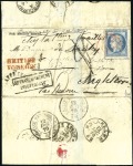 Stamp of France » Guerre de 1870-1871 LE DENIS PAPIN Ballon monté de Paris avec cachet