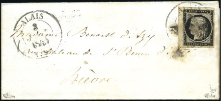 Stamp of France 03.01.1849 Cérès 20c noir