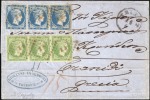 Stamp of Greece » Large Hermes Heads » 1861 Paris print Paris Print Multiples on Cover