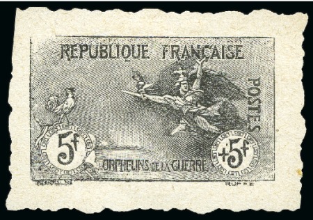 Stamp of France 1917 5F+5F Orphelins de guerre