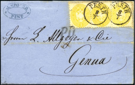 Stamp of Hungary DRUCKSACHE NACH ITALIEN - PRINTED MATTER TO ITALY